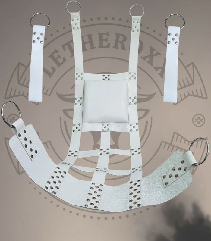 White Leather Bondage Sling