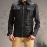 HandCrafted Men’s Black Leather Jacket Classic Slim-Fit