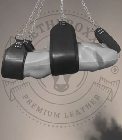 Luxury Black Leather Sex Sling