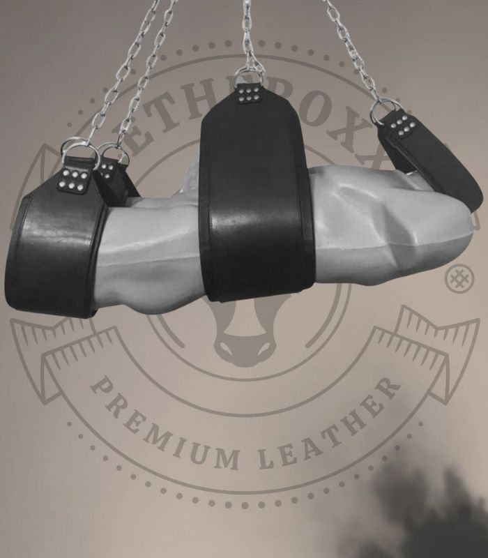 Luxury Black Leather Sex Sling