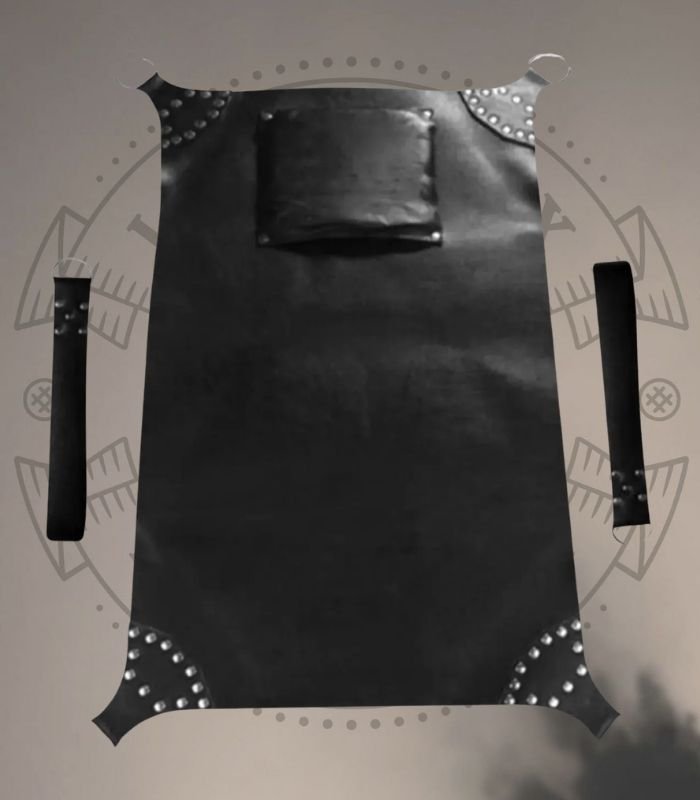 Premium Black Leather Bondage Sling