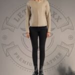 Beige Leather Jacket