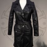 Black Leather Trench Coat