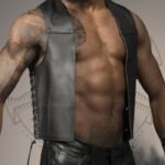 Black Leather Vest