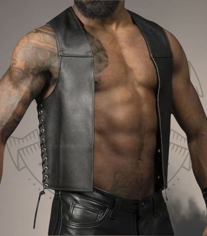 Black Leather Vest