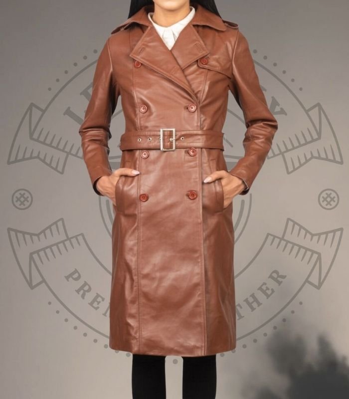 Brown Leather Coat