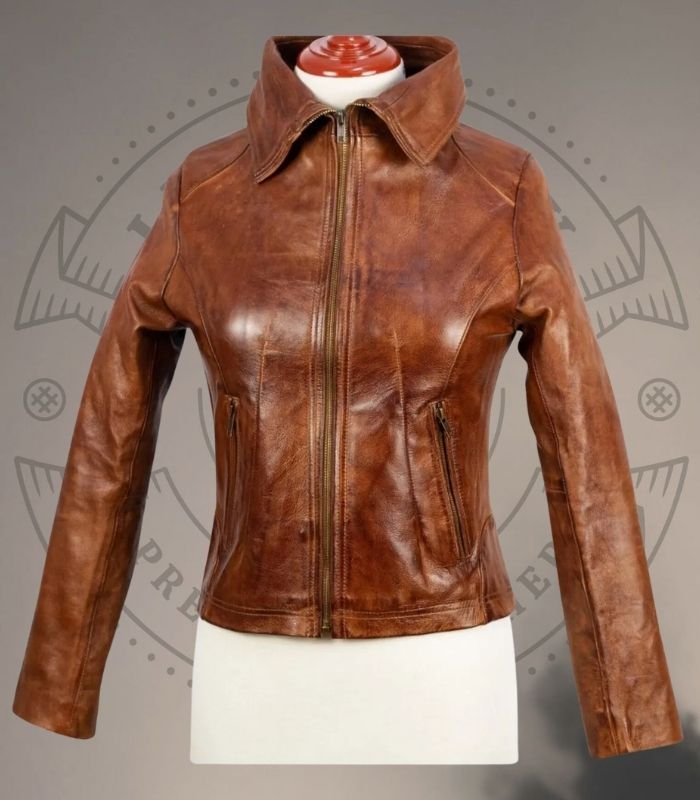 Distressed Leather Jacket