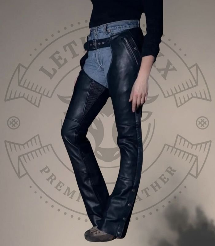 Leather Biker Chaps