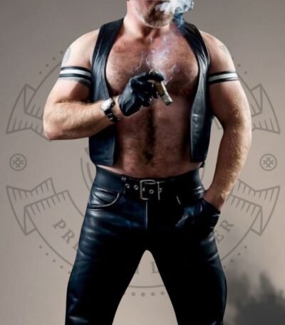 Leather Biker Vest