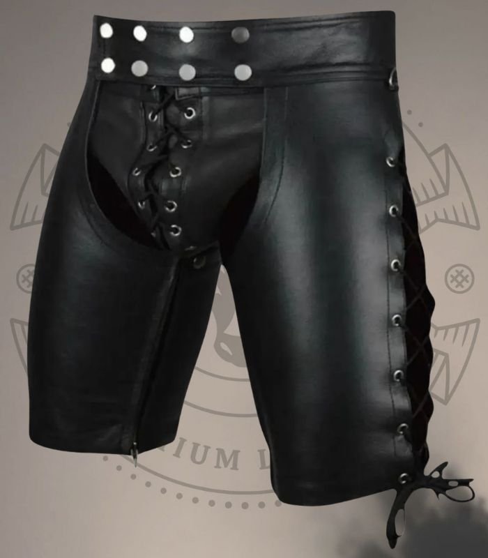 Leather Chaps Shorts