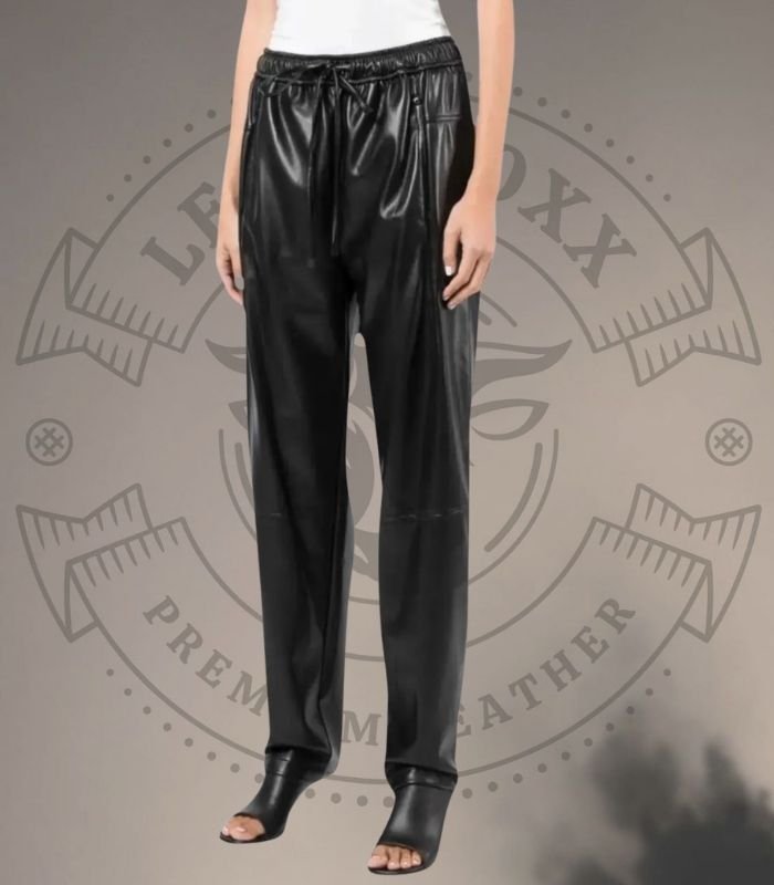 Leather Jogger Pants