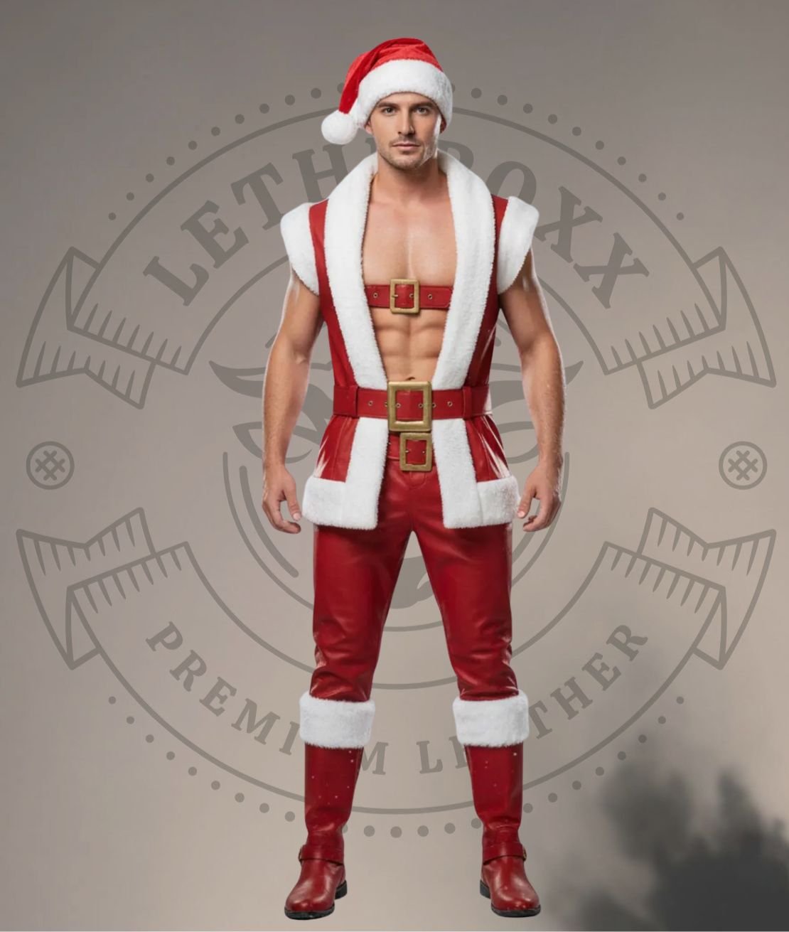 Leather Santa Costume (1) Leather Santa Costume