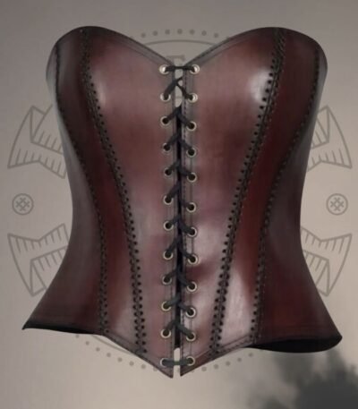 Maroon Leather Corset