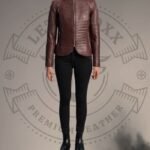 Maroon Leather Jacket