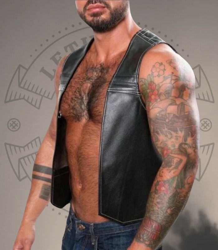 Quilted Leather Vest