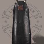 Black Buffalo Leather Apron – Adjustable Cross Straps