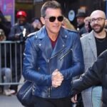 Antonio Banderas Blue Leather Jacket – Stylish & Classic