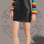 Aveline Black Sheep Leather Skirt – Stylish Women’s Design