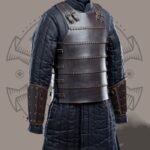 Premium Brown Leather Chest Armor with Arm Bracer