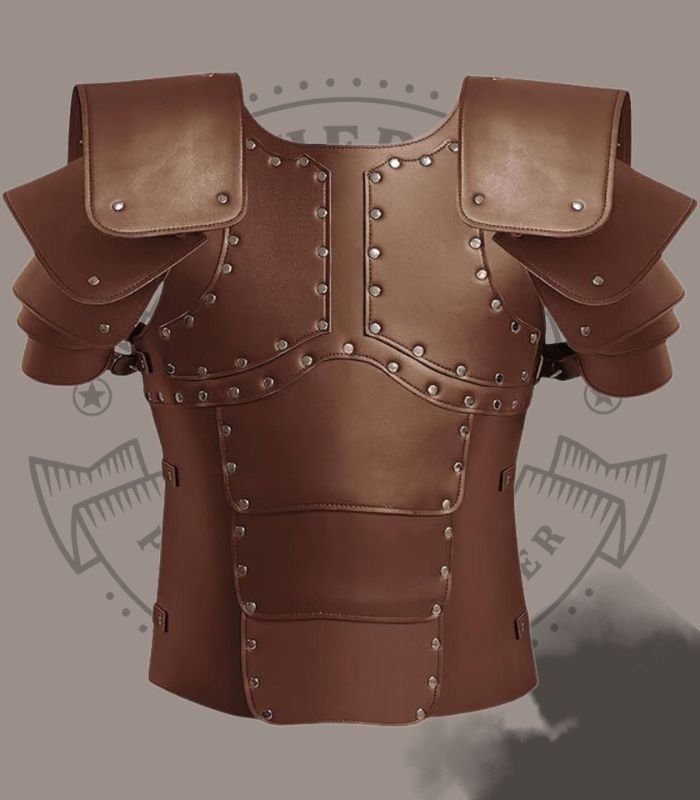Leather Medieval Chest Armor Classic Brown Leather Medieval Chest Armor – Cosplay Costume - Image 1